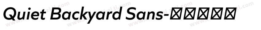 Quiet Backyard Sans字体转换